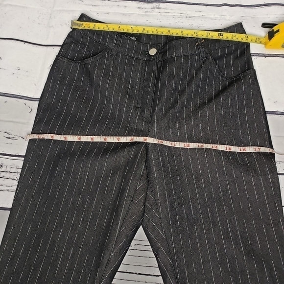 Laurel Jeans Pine Strip Wideleg Women Pant Size S/M - Picture 9 of 13